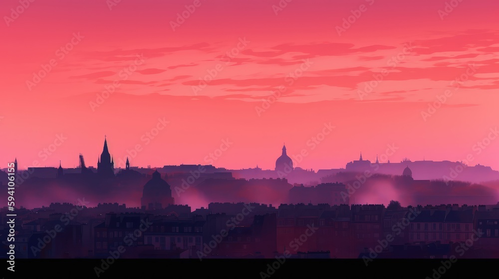 Fototapeta premium Gradient wallpaper of soft pinks, oranges, and purples