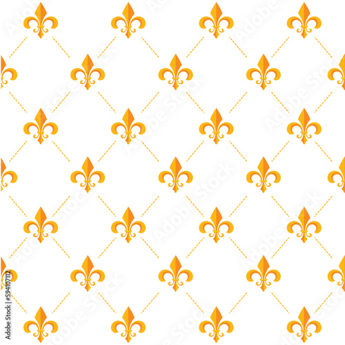 Seamless pattern background with lys flower symbols Vector