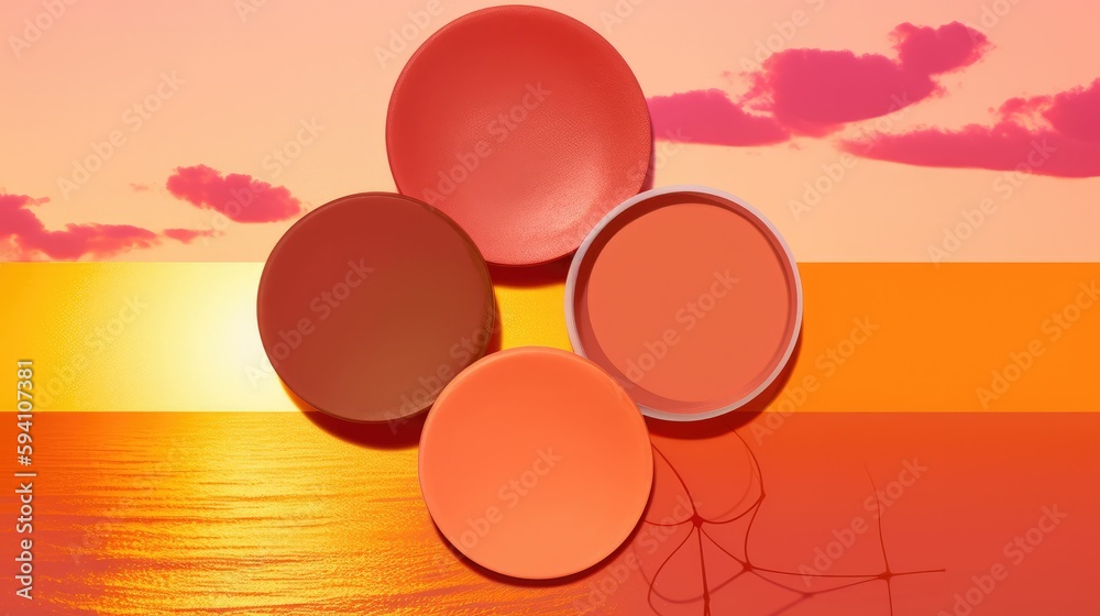 A fiery sunset with a warm glow A fiery sunset with a warm glow