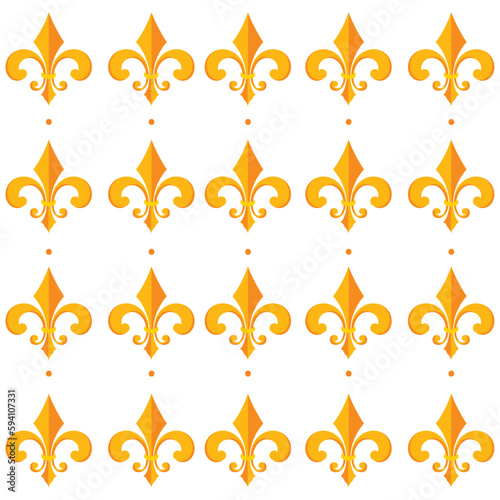 Seamless pattern background with lys flower symbols Vector