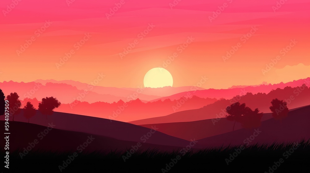 Beautiful sunset gradient with warm hues Beautiful sunset gradient with warm hues