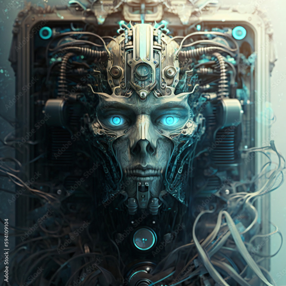 artificial intelligence robot head Generative Ai artificial intelligence robot head Generative Ai