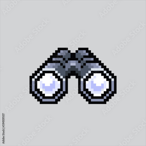 Pixel art illustration Binocular. Pixelated Binocular. Binocular animal pixelated
for the pixel art game and icon for website and video game. old school retro.