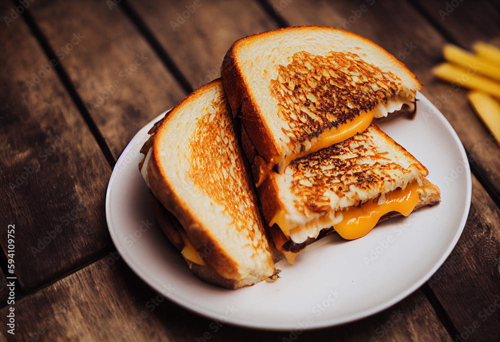 popular American unhealthy dish fried cheese, generative AI popular American unhealthy dish fried cheese, generative AI