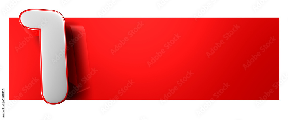 number-1-over-a-red-text-box-3d-illustration-advertising-signs