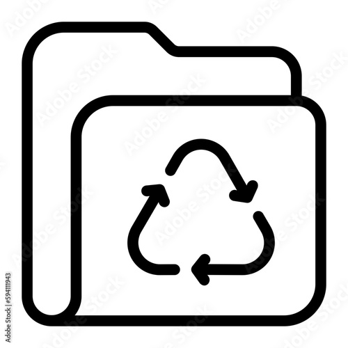 folder line icon