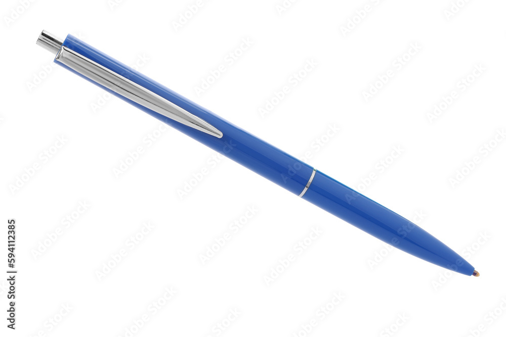 New stylish blue pen isolated on white New stylish blue pen isolated on white