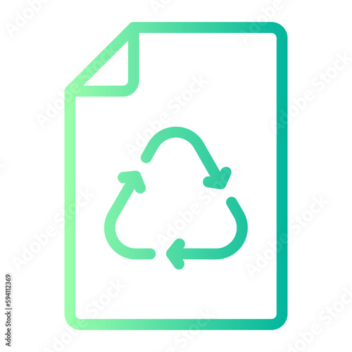 recycled paper gradient icon