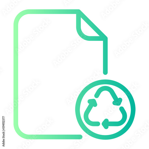 recycled paper gradient icon