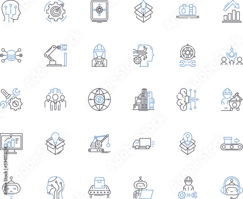 Transaction line icons collection. Exchange, Purchase, Sale, Payment, Transfer, Withdrawal, Deposit vector and linear illustration. Conversion,Refund,Settlement outline signs set