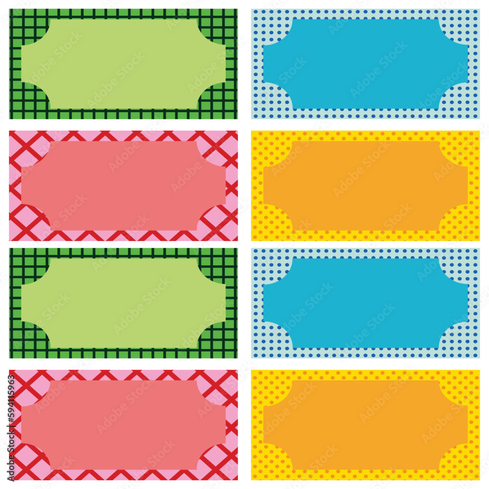 Set of retro backgrounds with place for your text. Vector illustration. Collection of colorful retro background templates for antique and old school design needs