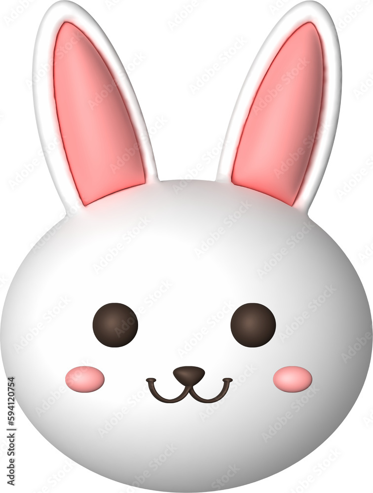 easter bunny on png background