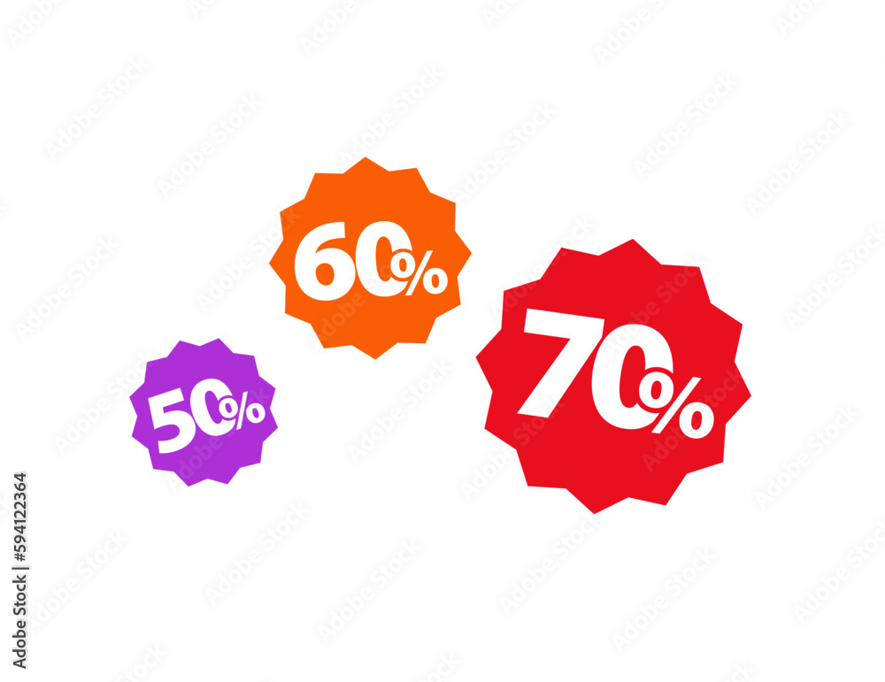 Obraz premium Discount Splashes - 50%, 60%, 70%
