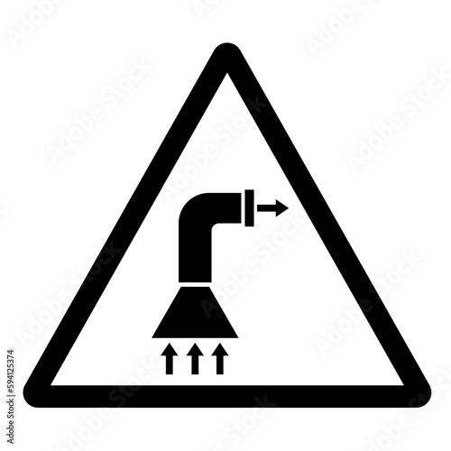 Warning Air Extraction Symbol Sign, Vector Illustration, Isolate On White Background Label. EPS10