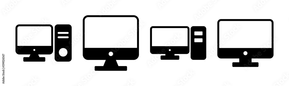Computer icon vector illustration. computer monitor sign and symbol Computer icon vector illustration. computer monitor sign and symbol
