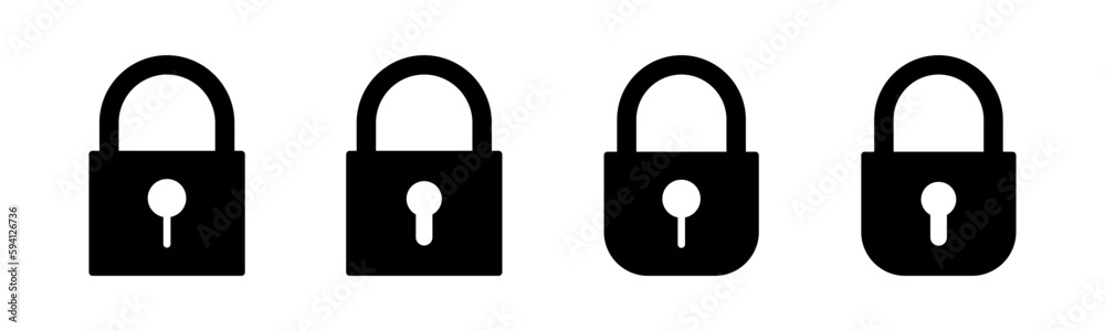 Lock icon vector illustration. Padlock sign and symbol. Encryption icon. Security symbol Lock icon vector illustration. Padlock sign and symbol. Encryption icon. Security symbol