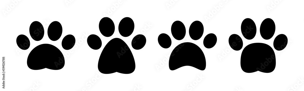 Paw icon vector illustration. paw print sign and symbol. dog or cat paw Paw icon vector illustration. paw print sign and symbol. dog or cat paw