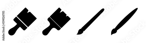 Paint icon vector illustration. paint brush sign and symbol. paint roller icon vector