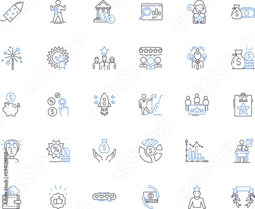 Mtary victory line icons collection. Triumph, Conquest, Win, Success, Glory, Achievement, Victory vector and linear illustration. Domination,Conquer,Triumphant outline signs set