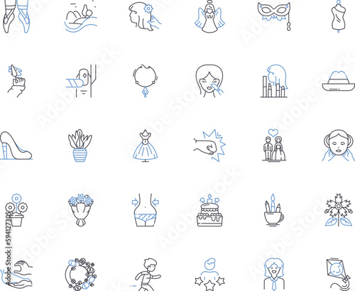 Cozy comfort line icons collection. Snug, Warm, Comfy, Inviting, Homely, Casual, Relaxing vector and linear illustration. Serene,Peaceful,Intimate outline signs set