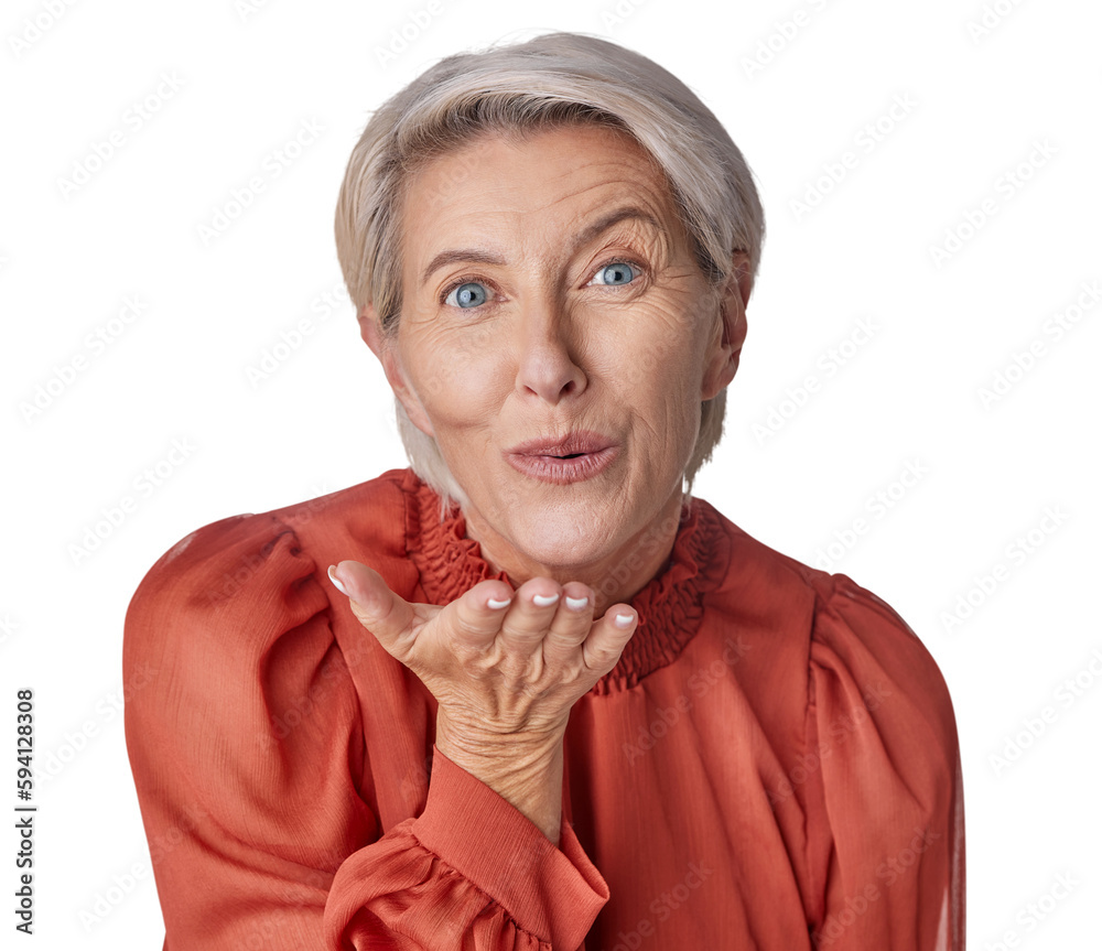 Blowing Kiss Happy And Portrait Of A Woman Isolated On A Transparent blowing-kiss-happy-and-portrait-of-a-woman-isolated-on-a-transparent