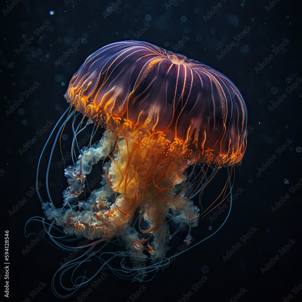 Fototapeta premium jelly fish in the sea Generative AI, Generative, AI 
