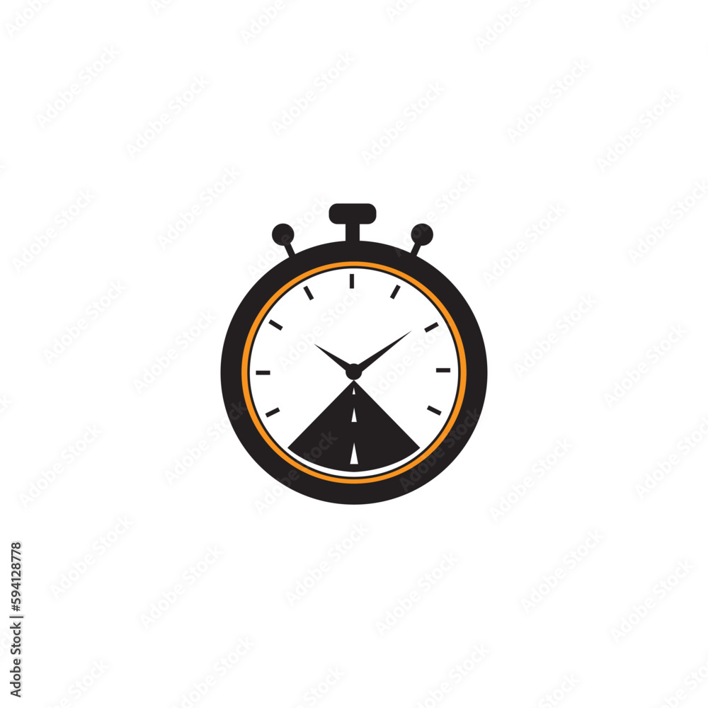 stopwatch icon logo illustration road design vector abstract stopwatch icon logo illustration road design vector abstract