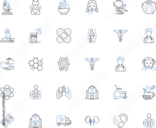 Physical test line icons collection. Flexibility  Endurance  Strength  Agility  Balance  Coordination  Stamina vector and linear illustration. Power Mobility Range outline signs set