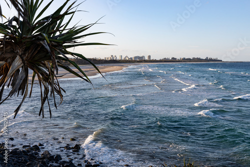 Fototapeta Naklejka Na Ścianę i Meble -  View of the beach with palm trees