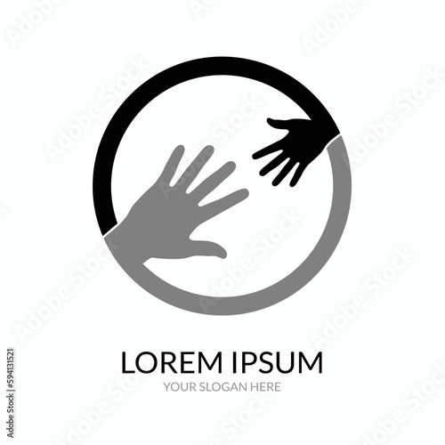 Helping hand concept. Gesture, sign of help and hope. Two hands taking each other.