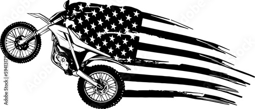 monochrome dirt bike icon symbol sign vector