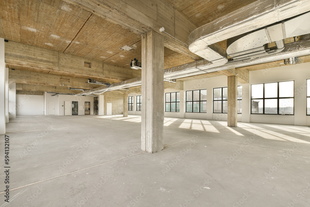 Fototapeta premium an empty office space with no people or objects on the floor to see if it's not in use