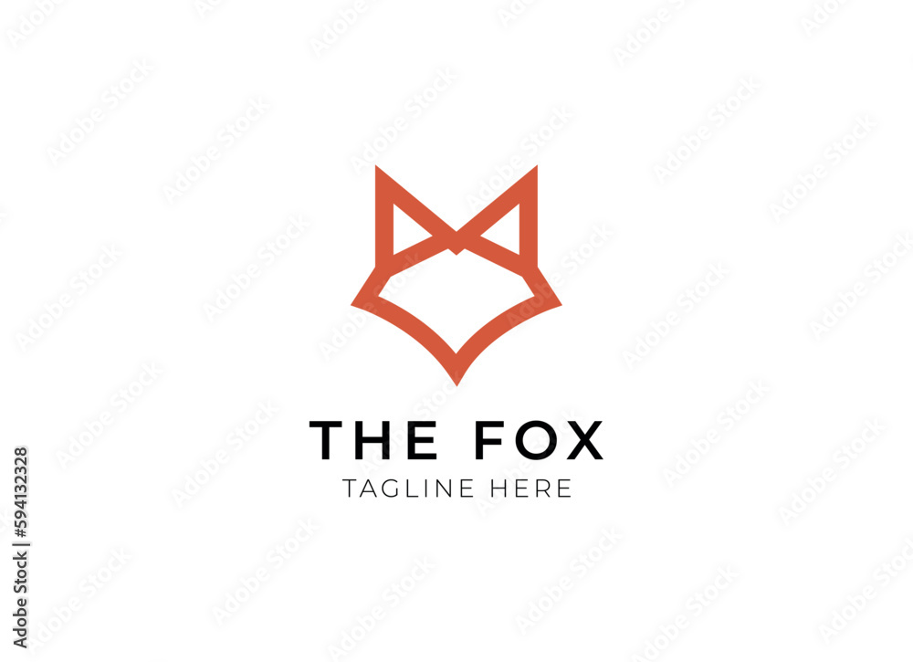creative fox Animal Modern Simple Design Concept logo creative fox Animal Modern Simple Design Concept logo