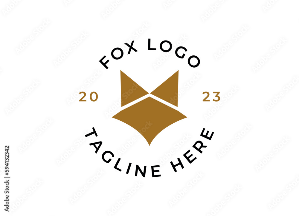 Fototapeta premium creative fox Animal Modern Simple Design Concept logo