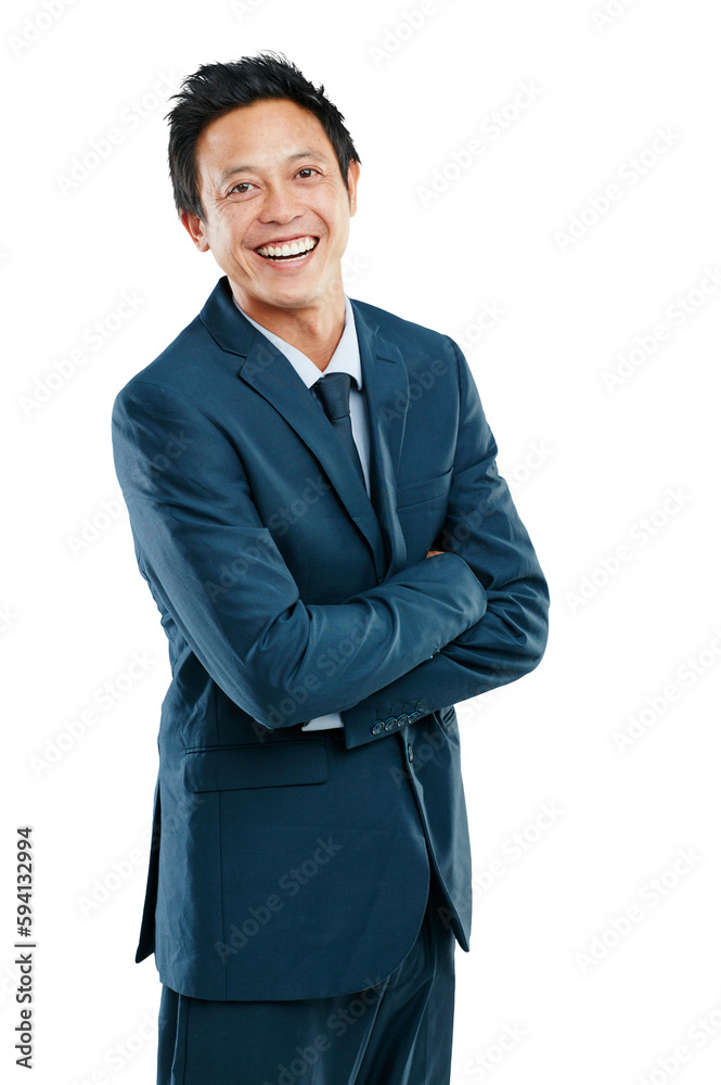 Business man is happy in portrait, success and vision with confidence isolated on transparent or png background. Corporate lawyer, male with arms crossed with professional mindset and law career Business man is happy in portrait, success and vision with confidence isolated on transparent or png background. Corporate lawyer, male with arms crossed with professional mindset and law career