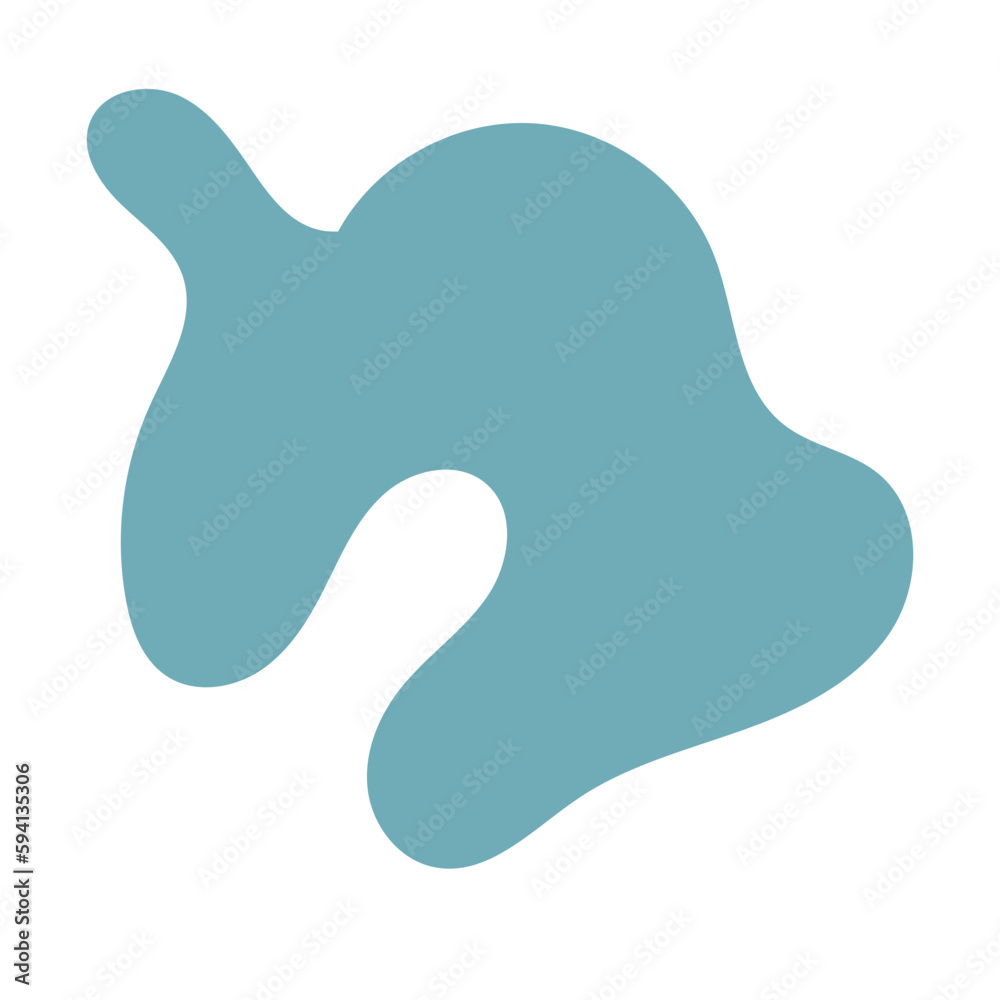 Blue Green Blob Abstract Shapes Vector
