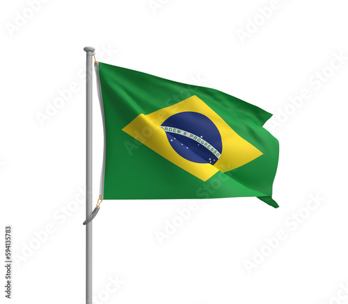 Brazil flag country national symbol sign brazillian background banner patriotism green blue graphic design freedom yellow color waving texture emblem government independence celebration festival 