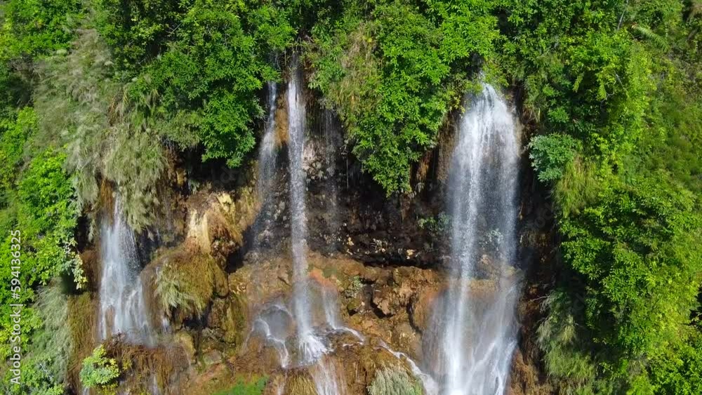 Tararak Waterfall is a stunning natural wonder located in Mae Sot, Thailand. The waterfall boasts multiple tiers of cascading water and a lush surrounding forest. Tararak Waterfall is a stunning natural wonder located in Mae Sot, Thailand. The waterfall boasts multiple tiers of cascading water and a lush surrounding forest.