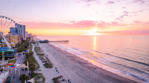 Myrtle Beach , South Carolina at sunrise.
