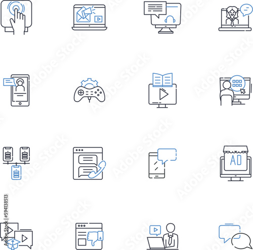 Instrument line icons collection. Piano, Guitar, Trumpet, Saxoph, Drums, Violin, Cello vector and linear illustration. Flute,Clarinet,Ukulele outline signs set