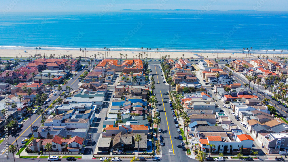 Obraz premium aerial view of beach
