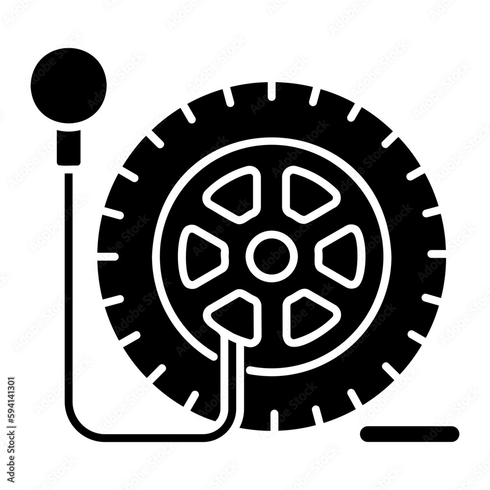 Obraz premium tire pressure icon