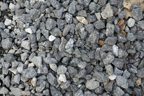 Gravel on the ground as a background. Texture, pattern.                               