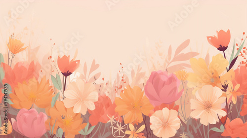Flower Background for Mother's Day, Illustration, Generative AI
