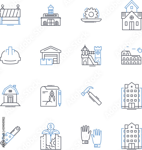 Creation line icons collection. Origin, Genesis, Evolution, Emergence, Formation, Inception, Beginning vector and linear illustration. Commencement,Initiation,Generation outline signs set