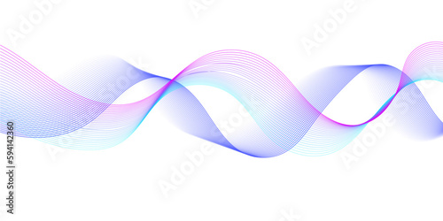 Abstract colorful wave lines background. Blending gradient colors. Digital frequency track equalizer. Abstract frequency sound wave lines and technology curve lines background. 