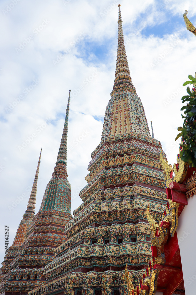 Wat Pho landmark bangkok city thailand