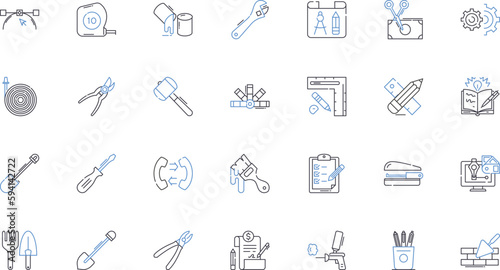 Civil engineering line icons collection. Infrastructure, Planning, Design, Construction, Earthworks, Surveying, Structural vector and linear illustration. Materials,Geotechnical,Highways outline signs