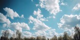 Blue sky with cloud background, Cloudy sky for summer time. Generative AI