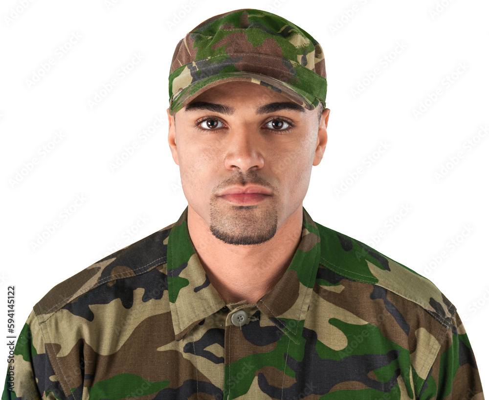 Confident Soldier in Uniform